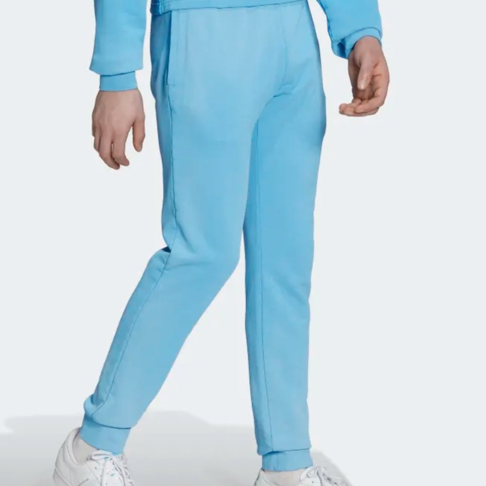 adidas Originals Men's Essentials Slim Fit Sweat Pants (Pulse Blue/White) NWT